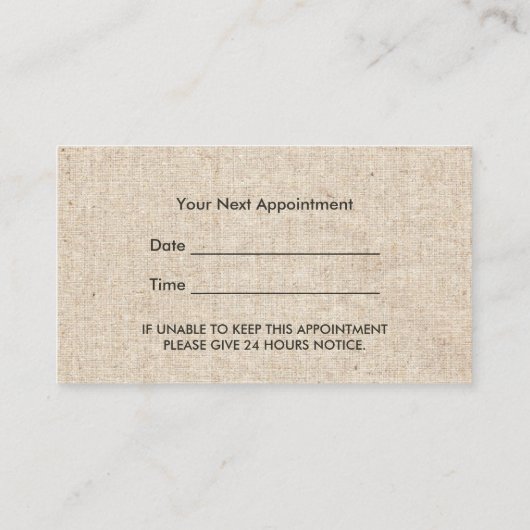 Antiek schaarser met hair Salon-benoeming Afsprakenkaartje (Achterkant)