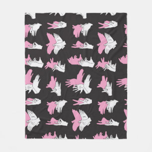 Antiek schaduw handpatroon ontwerp fleece deken