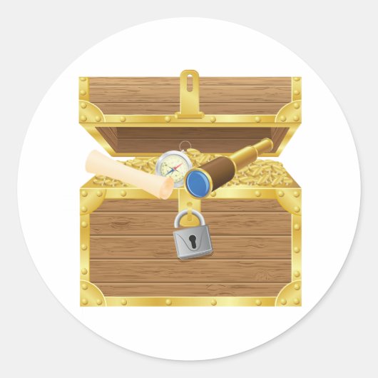 Antiek schatkist Stickers (Voorkant)