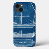 Antiek scheepsblauwdruk I Case-Mate iPhone Case (Achterkant)