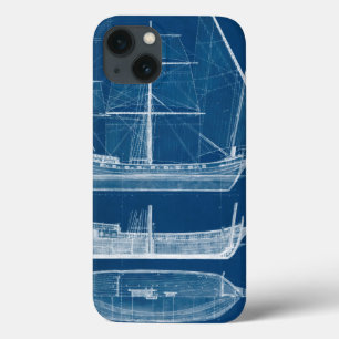 Antiek scheepsblauwdruk I Case-Mate iPhone Case