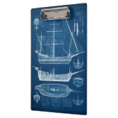 Antiek scheepsblauwdruk I Klembord (Links)