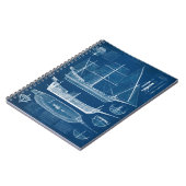 Antiek scheepsblauwdruk I Notitieboek (Linkerzijde)