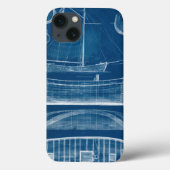 Antiek scheepsblauwdruk II Case-Mate iPhone Case (Achterkant)