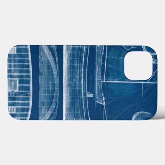 Antiek scheepsblauwdruk II Case-Mate iPhone Case (Achterkant (horizontaal))