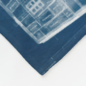 Antiek scheepsblauwdruk II Fleece Deken (Hoek)