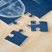 Antiek scheepsblauwdruk II Legpuzzel (Zijkant)