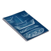 Antiek scheepsblauwdruk II Notitieboek (Rechterzijde)