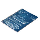 Antiek scheepsblauwdruk II Notitieboek (Linkerzijde)