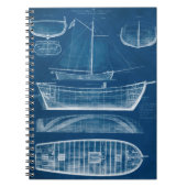 Antiek scheepsblauwdruk II Notitieboek (Voorkant)