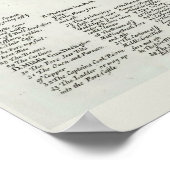 Antiek Scheepsdiagram voor de Nautische Oorlog Poster (Hoek)