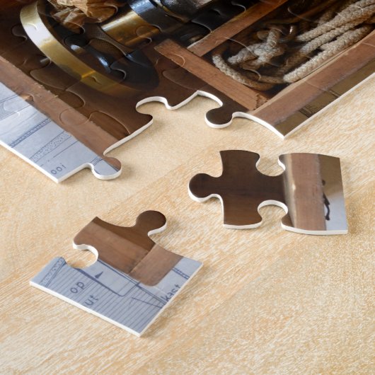 Antiek scheepslog legpuzzel (Zijkant)
