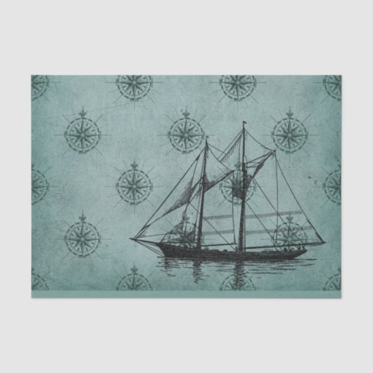 Antiek Scheepvaart Tissuepapier (Voorkant)
