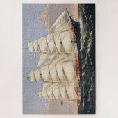 Antiek Scheepvaart Zeilschip Currier & Ives Legpuzzel (Verticaal)