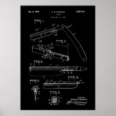 Antiek scheermes 1935 Patent Poster (Voorkant)