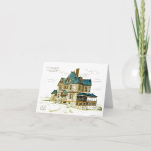 Antiek Schets 54 Western in Short Hills NJ Card Kaart