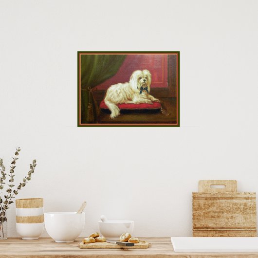 Antiek schilderen - Maltezen met een pijlstaart Poster (Keuken)