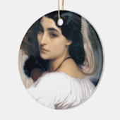 Antiek schilderij van de ispanische dame keramisch ornament (Links)