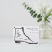 Antiek schoeisel visitekaartje (Staand voorkant)