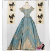 Antiek schoengordijn douchegordijn (Voorkant)