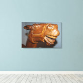 Antiek schommelstoel canvas afdruk (Insitu (Houten vloer))
