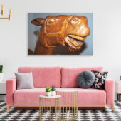 Antiek schommelstoel canvas afdruk (Insitu (Woonkamer))