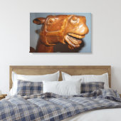 Antiek schommelstoel canvas afdruk (Insitu (Slaapkamer))
