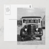 Antiek School Bus, Greensboro, Georgia, 1941 Briefkaart (Voorkant / Achterkant)