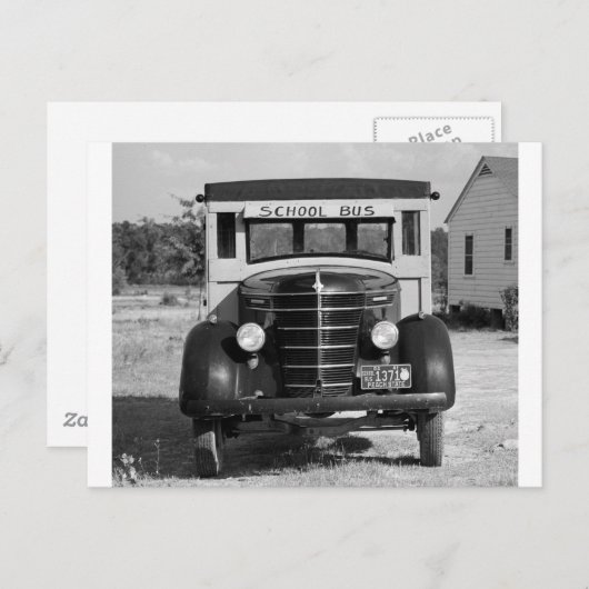 Antiek School Bus, Greensboro, Georgia, 1941 Briefkaart (Voorkant / Achterkant)