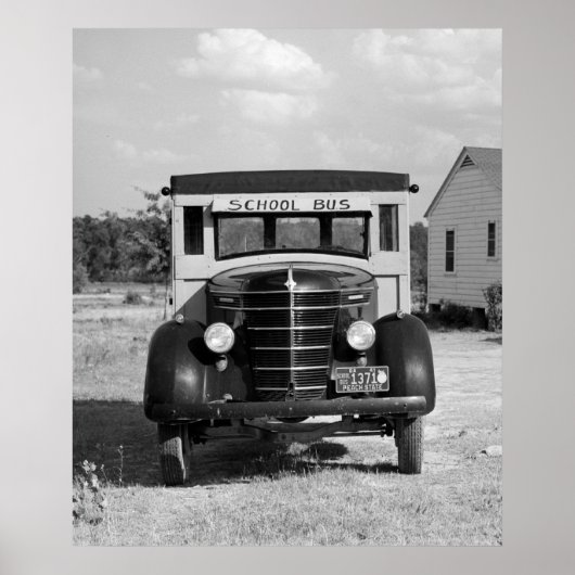 Antiek School Bus, Greensboro, Georgia, 1941 Poster (Voorkant)