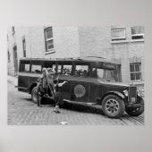 Antiek schoolbus, jaren dertig poster (Voorkant)