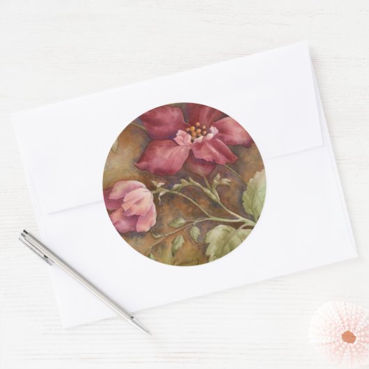 Antiek schoonheid I Ronde Sticker (Envelop)