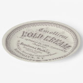 Antiek schoonheidsreclame papieren bordje (Gekanteld)