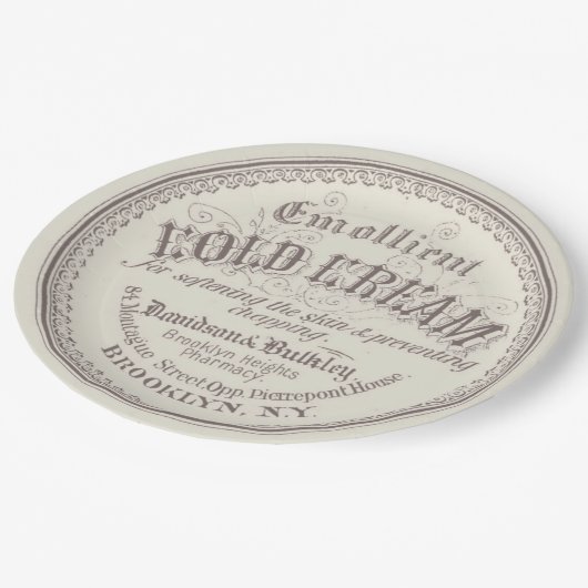 Antiek schoonheidsreclame papieren bordje (Gekanteld)