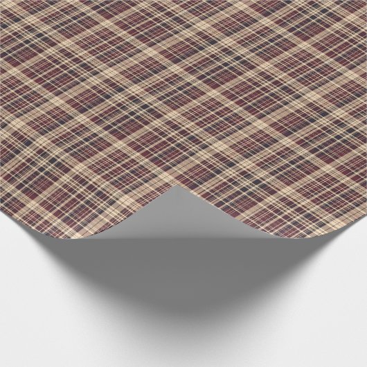 Antiek Schots tartan inpakpapier (Hoek)