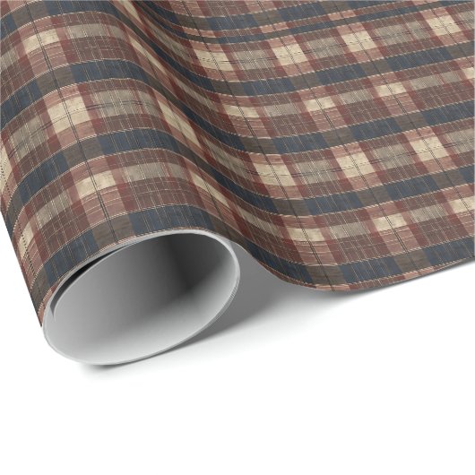 Antiek Schotse tartan Cadeaupapier (Rol Hoek)