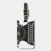 Antiek schrijfmachine bagagelabel (Voorkant verticaal)