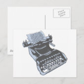 Antiek schrijfmachine briefkaart (Voorkant / Achterkant)