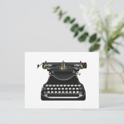 Antiek schrijfmachine briefkaart (Staand voorkant)