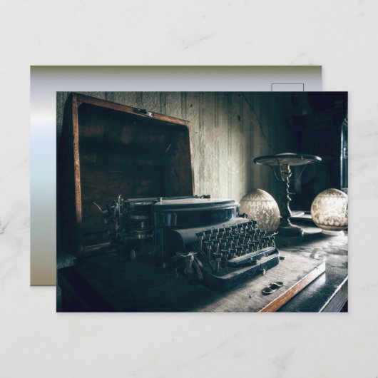 Antiek schrijfmachine Briefkaart (Voorkant / Achterkant)
