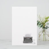 Antiek schrijfmachine briefpapier (Staand voorkant)