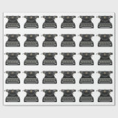 Antiek schrijfmachine cadeaupapier (Vlak)