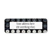 Antiek schrijfmachine etiket (Voorkant)