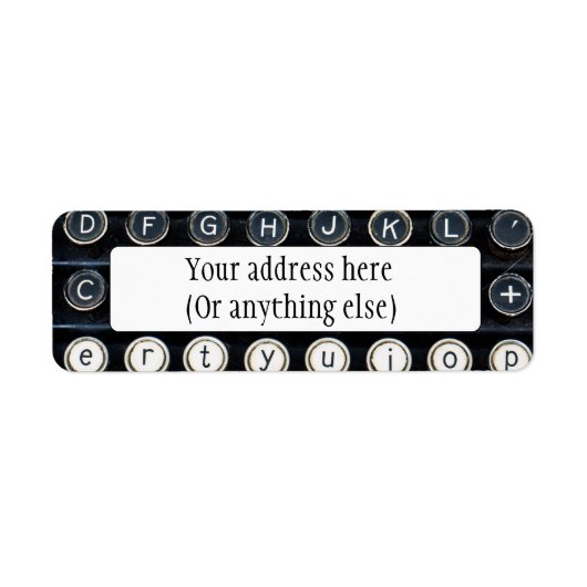 Antiek schrijfmachine etiket (Voorkant)