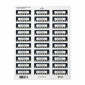 Antiek schrijfmachine etiket (Full Sheet)