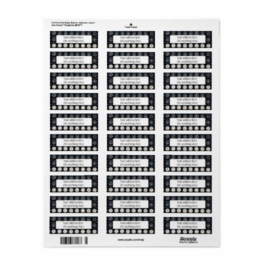 Antiek schrijfmachine etiket (Full Sheet)