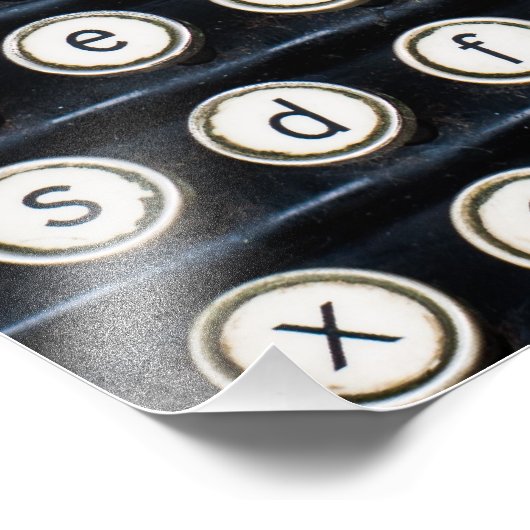 Antiek schrijfmachine foto afdruk (Hoek)