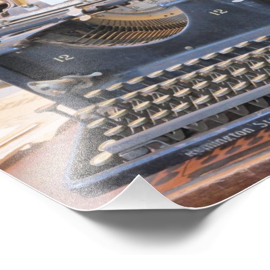 Antiek schrijfmachine foto afdruk (Hoek)