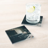 Antiek schrijfmachine Glazen Onderzetter (Schuin)