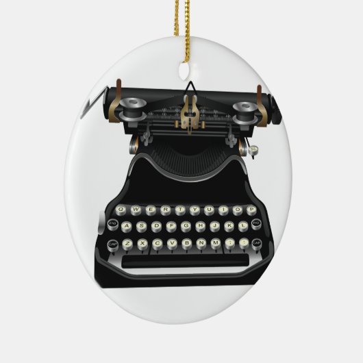 Antiek schrijfmachine keramisch ornament (Rechts)